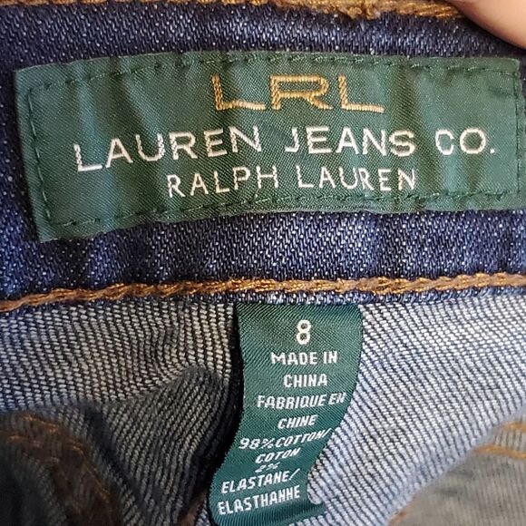 Ralph Lauren, Lauren Jeans Co. Dark Wash Flare Leg Jean Size 8 - Picture 2 of 4